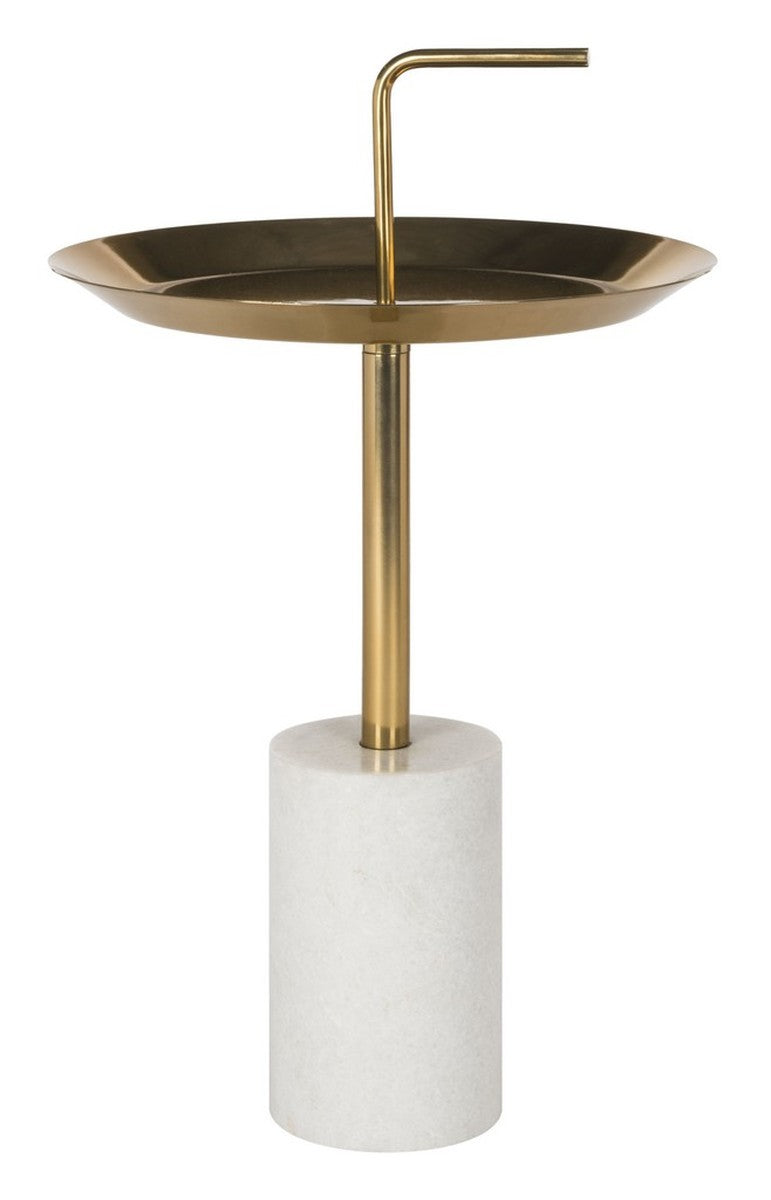 Safavieh Apollo Round Brass Top Side Table | Side Tables | Modishstore - 1