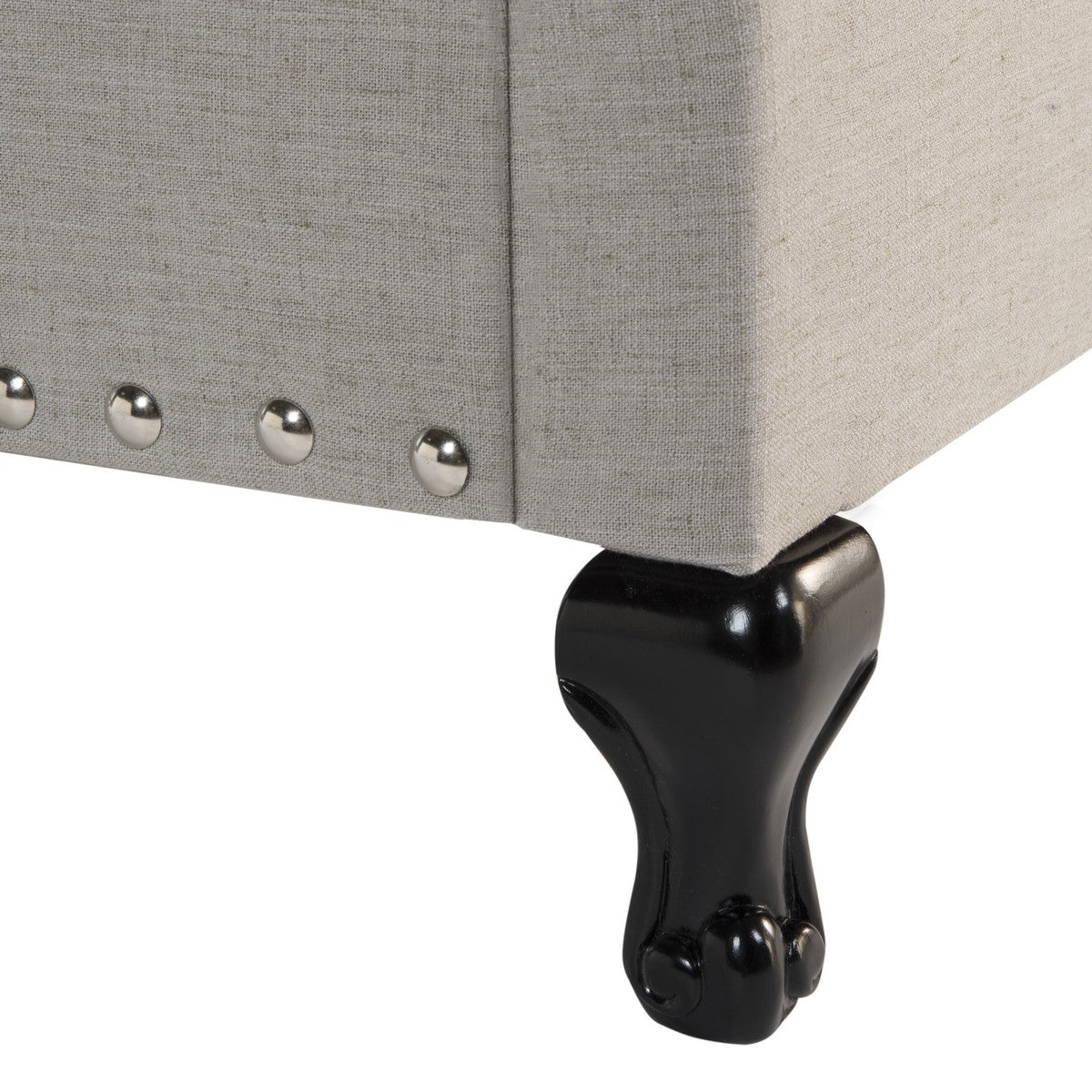 Safavieh Hathaway Bed Full Size - Light Grey | Beds | Modishstore - 4