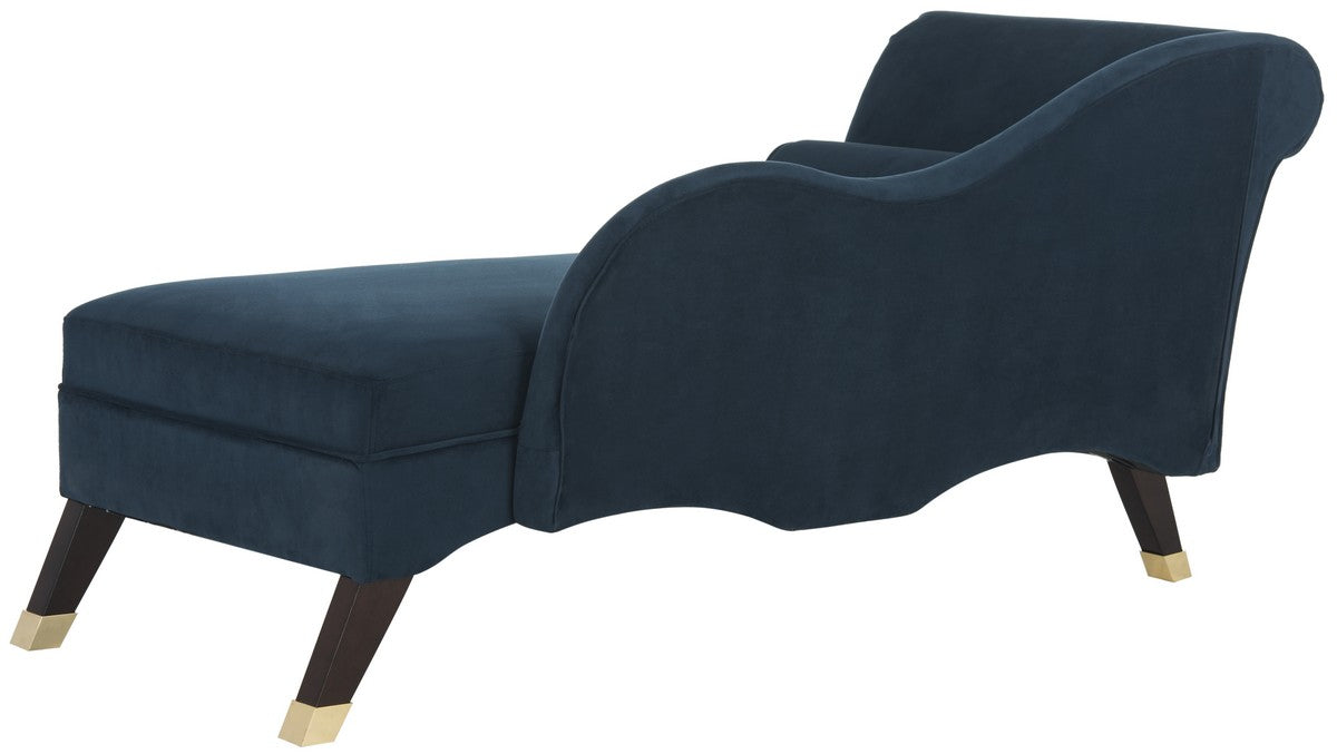 Safavieh Caiden Vevlet Chaise W/ Pillow | Sofas | Modishstore - 1