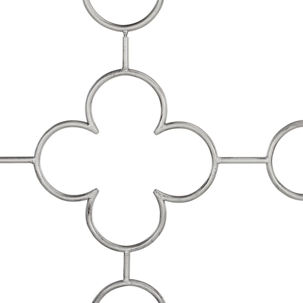 Safavieh Morris Lattice Metal Bed Queen Size - Antique Silver | Beds | Modishstore - 3