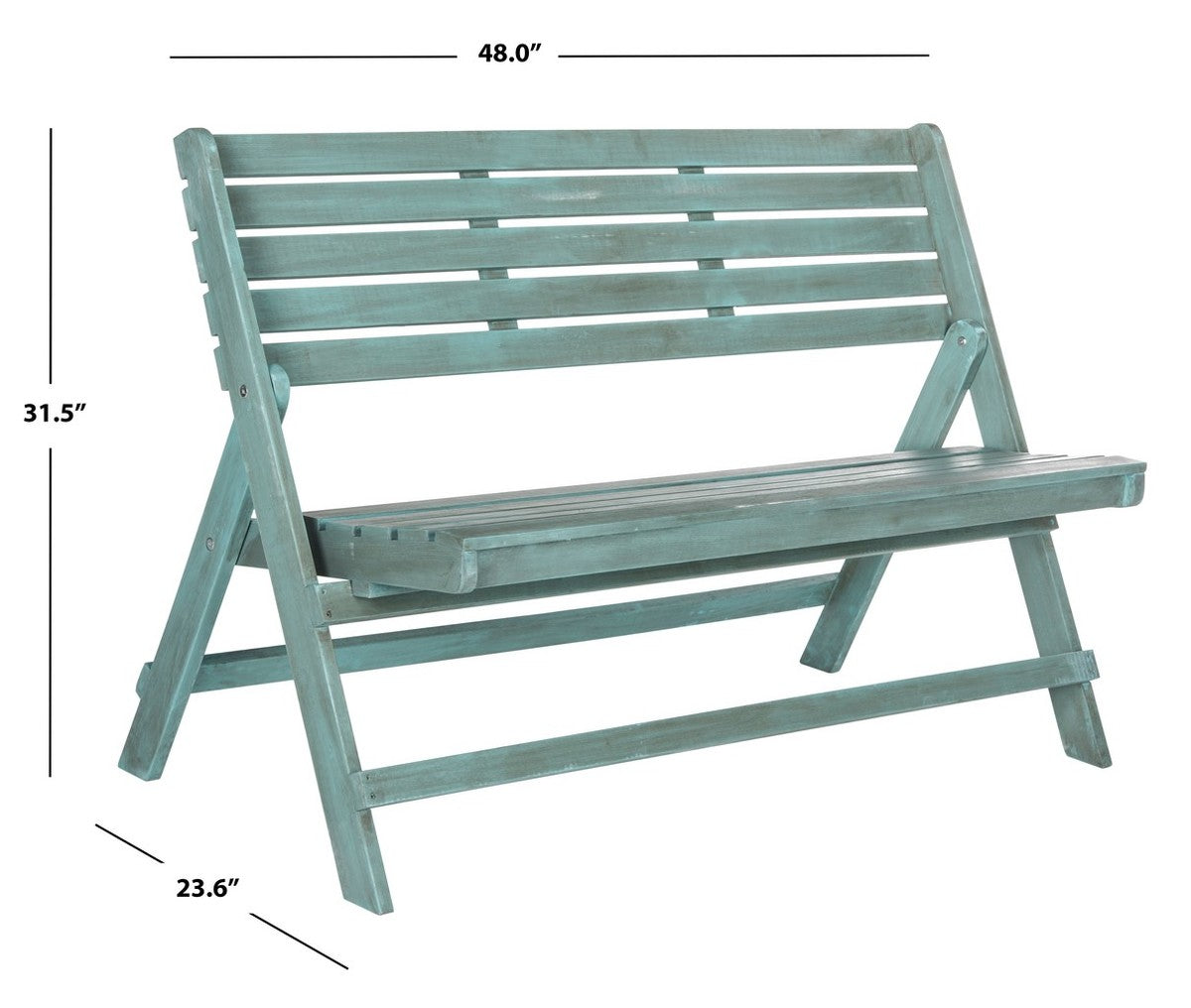 Safavieh Luca Folding Bench | Outdoor Stools & Benches | Modishstore - 11