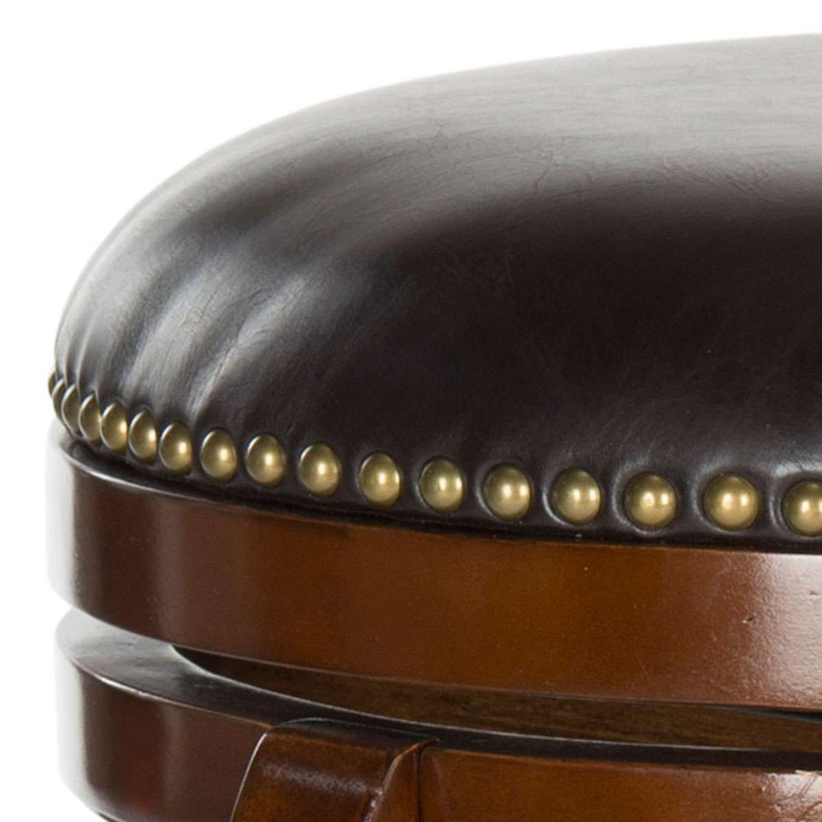 Safavieh Nuncio Swivel Bar Stool - Walnut | Bar Stools | Modishstore - 2