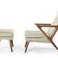 Modrest Fulton - Modern Beige Lounge Chair & Ottoman-2