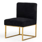 Modrest Garvin - Glam Black and Gold Fabric Accent Chair-2