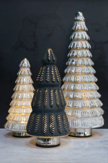 Good Tidings Christmas Tree- Glass- Set Of 2 By Accent Decor | Tabletop Trees | Modishstore - 4