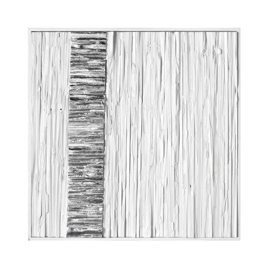 Stripe Wood Dimensional Wall Art - White By ELK |Wall Art |Modishstore 