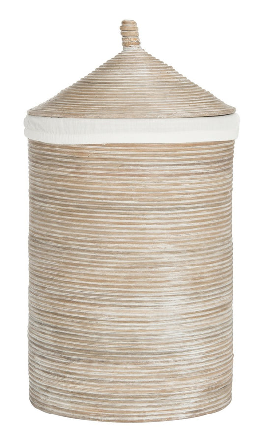 Safavieh Wellington Rattan Storage Hamper With Liner | Bins, Baskets & Buckets |  Modishstore 