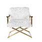 Modrest Haxtun - Modern White Faux Fur Accent Chair-2