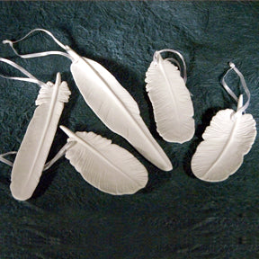 Porcelain Feather Ornaments - Set of 10 | Holiday | Modishstore-2