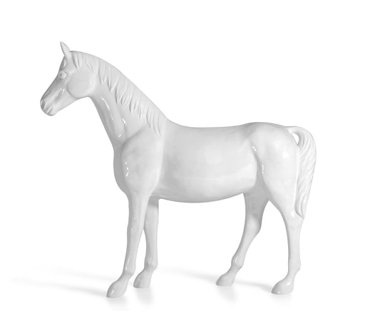 Modrest White Full Size Horse Sculpture | Modishstore | Sculptures