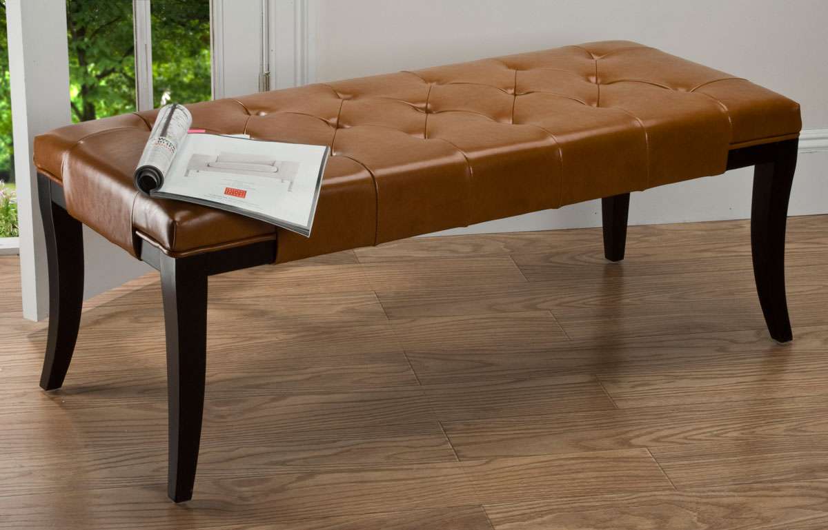 Safavieh Tyler Bench - Saddle | Benches | Modishstore - 4