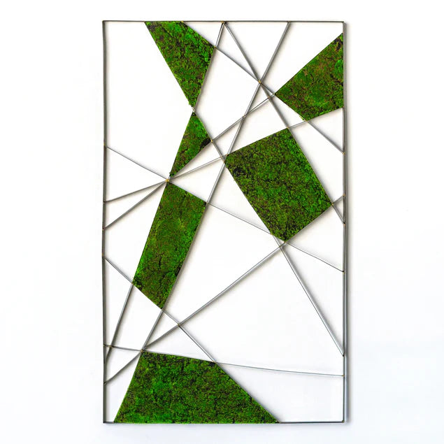 Intersect Wall Art W/Moss Shap By Gold Leaf Design Group | Green Wall | Modishstore - 2