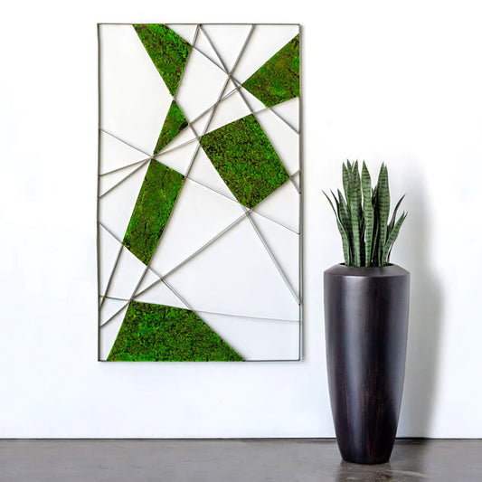 Intersect Wall Art W/Moss Shap By Gold Leaf Design Group | Green Wall | Modishstore