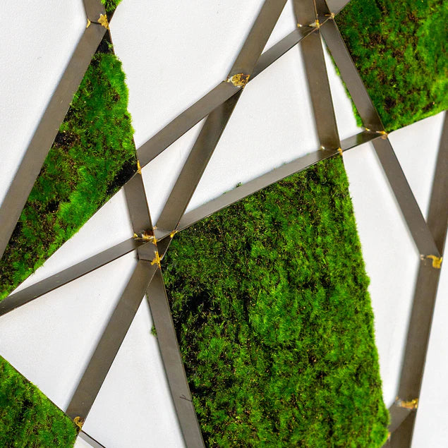 Intersect Wall Art W/Moss Shap By Gold Leaf Design Group | Green Wall | Modishstore - 8