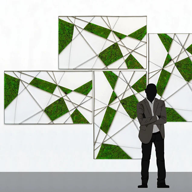 Intersect Wall Art W/Moss Shap By Gold Leaf Design Group | Green Wall | Modishstore - 6