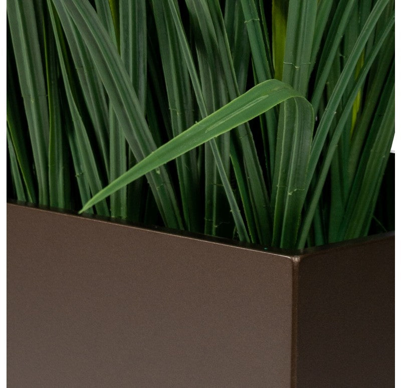 Gold Leaf Design Group Grass: Liriope in Bronze Black Linear Planter | Planters, Troughs & Cachepots | Modishstore - 3