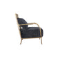 Divani Casa Ignacio - Glam Black Velvet & Gold Accent Chair-3