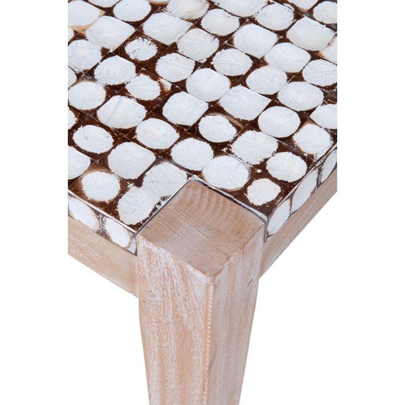 New Hampton nesting side table w/ cocomosaic accent set of 3-White Patina | Side Tables | Modishstore - 8