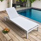 Renava Kayak - Modern White Outdoor Chaise Lounge | Modishstore | Outdoor Recliners & Lounge Chairs