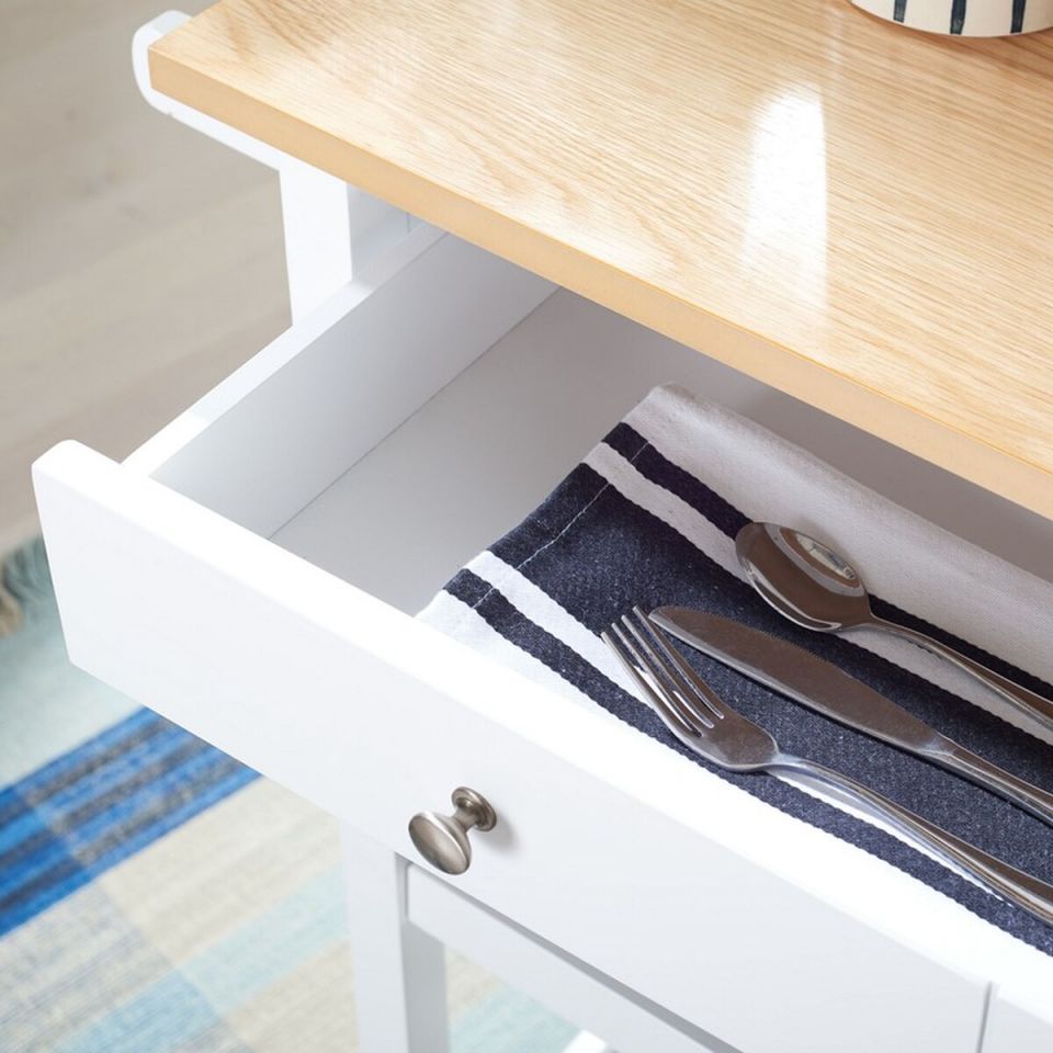 Safavieh Daley 2 Drawer 2 Shelf Kitchen Cart | Bar Carts | Modishstore - 8