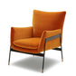 Divani Casa Joseph Modern Orange Fabric Accent Chair | Modishstore | Lounge Chairs