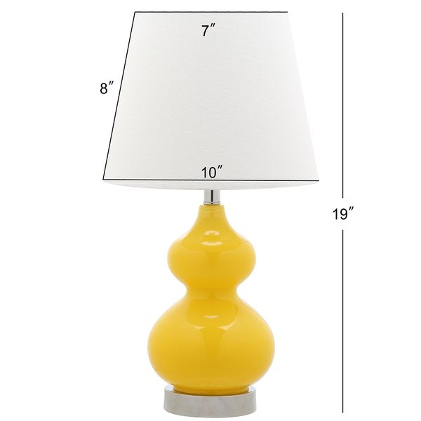 Safavieh Eva Double Mini Table Lamp - Yellow | Table Lamps | Modishstore - 3