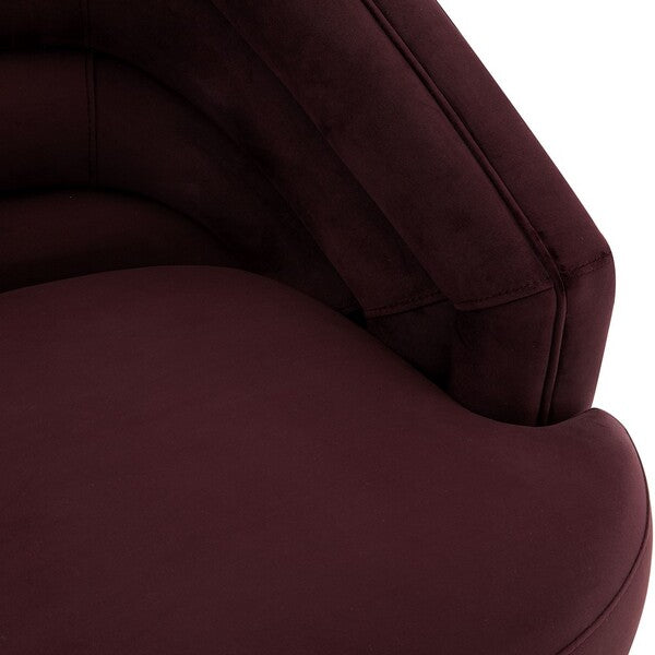 Safavieh Arvilla Swivel Club Chair - Cabernet | Accent Chairs | Modishstore - 5
