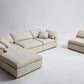 Divani Casa Kramer - Modern Modular Cream Fabric Sectional Sofa-3