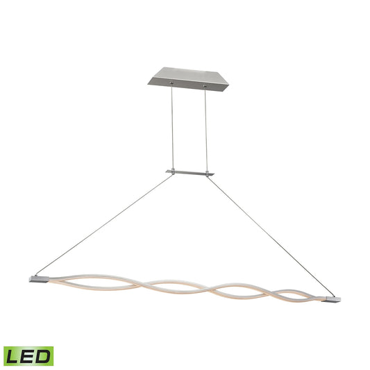 Twist 2-Light Island Light in Aluminum with Opal Glass Diffuser - Integrated LED ELK Lighting | Ceiling Lamps | Modishstore