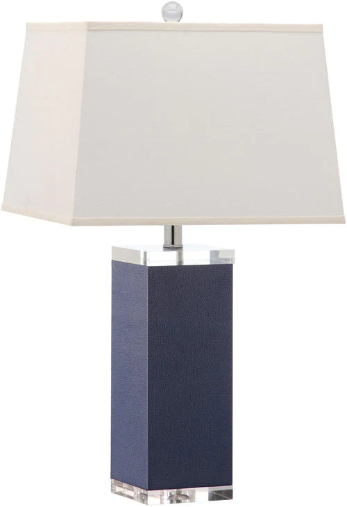 Safavieh Deco 27-Inch H Leather Table Lamp Set Of 2 - Navy | Table Lamps | Modishstore - 3