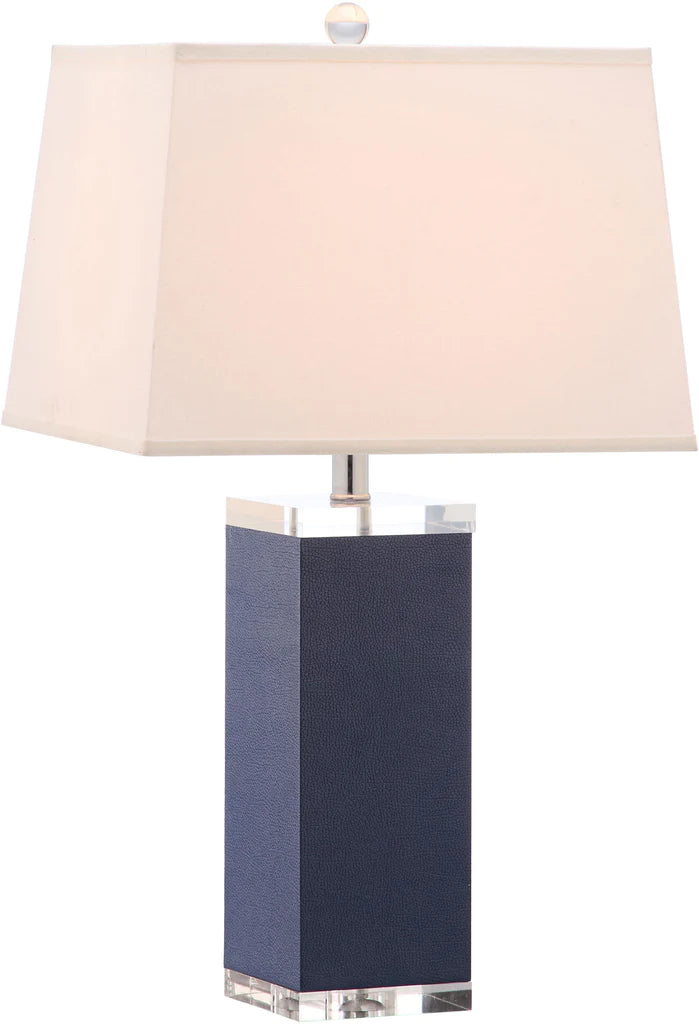 Safavieh Deco 27-Inch H Leather Table Lamp Set Of 2 - Navy | Table Lamps | Modishstore - 2