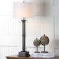 Safavieh Estilo 36-Inch H Column Table Lamp Set Of 2 - Silver Grey | Table Lamps | Modishstore