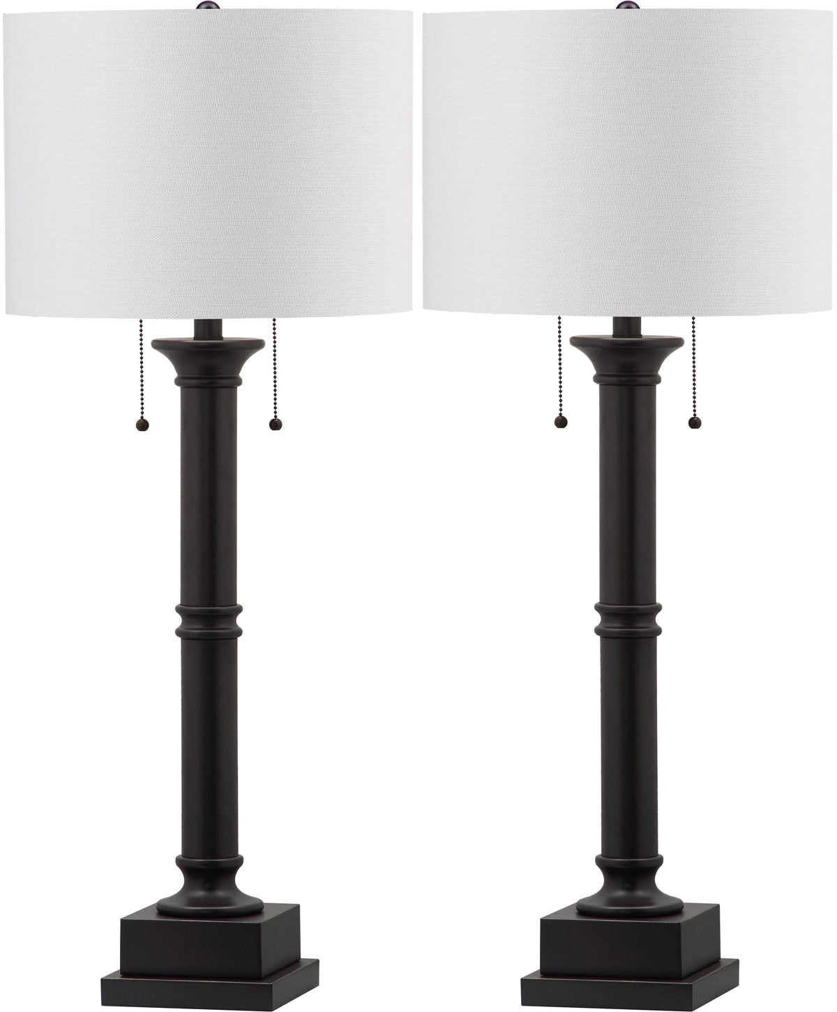 Safavieh Estilo 36-Inch H Column Table Lamp Set Of 2 - Silver Grey | Table Lamps | Modishstore - 2