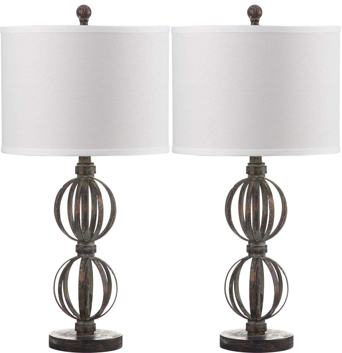 Safavieh Calista 27.75-Inch H Double Sphere Table Lamp Set Of 2 - Oil Rubbed Bronze (Black) | Table Lamps | Modishstore - 3