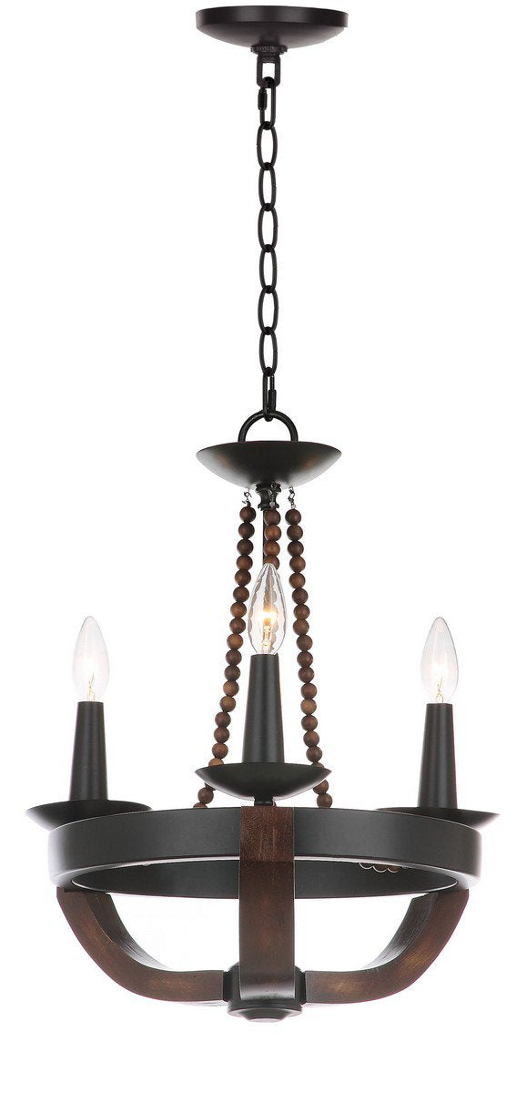 Safavieh Lucero 17.5-Inch Dia Adjustable Chandelier - Black | Chandeliers | Modishstore - 3