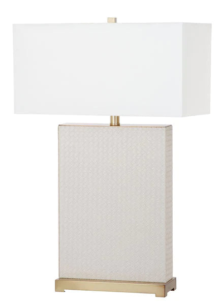 Safavieh Joyce 27.75-Inch H Faux Woven Leather Table Lamp Set Of 2 - Cream | Table Lamps | Modishstore - 5