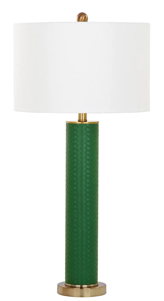 Safavieh Ollie 31.5-Inch H Faux Woven Leather Table Lamp Set Of 2 - Dark Green | Table Lamps | Modishstore - 5