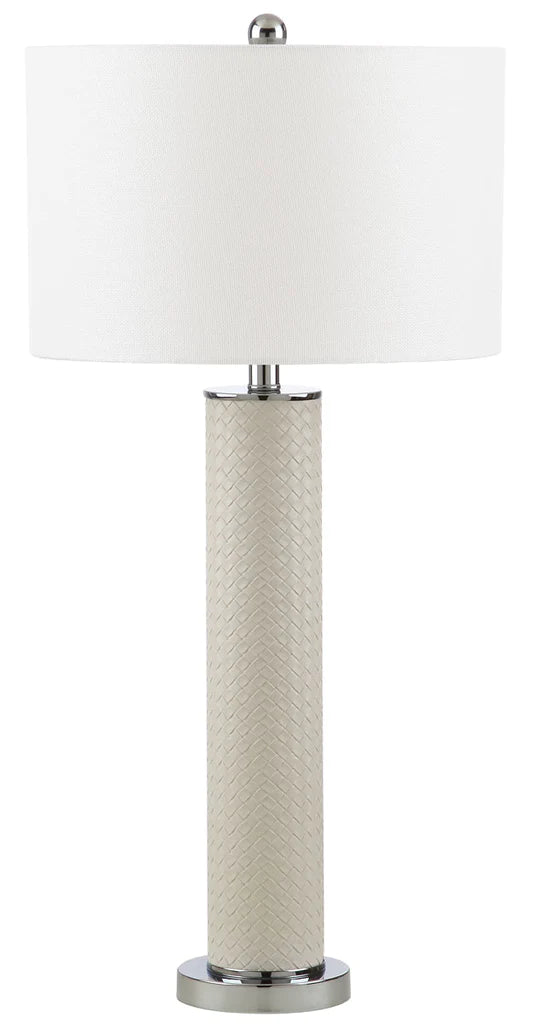Safavieh Ollie 31.5-Inch H Faux Woven Leather Table Lamp Set Of 2 - Cream | Table Lamps | Modishstore - 5