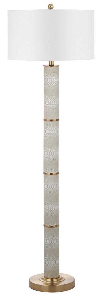 Safavieh Marcello 60.5-Inch H Faux Snakeskin Floor Lamp - Off-White | Floor Lamps | Modishstore - 2