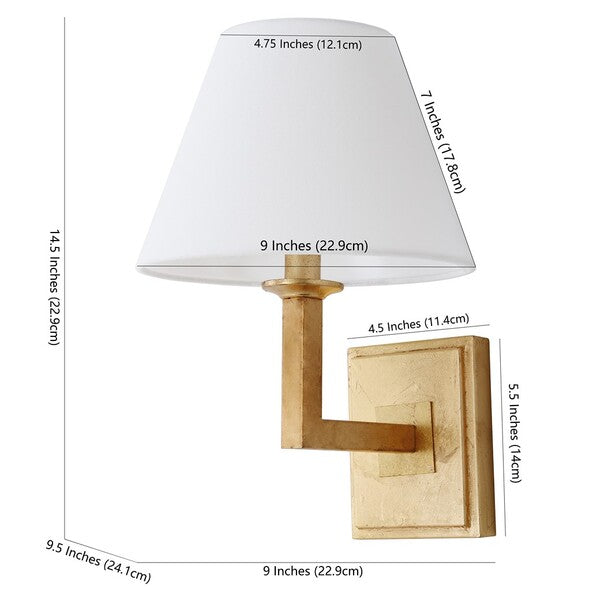 Safavieh Pauline Gold 14.5-Inch H Wall Sconce Set Of 2 - Gold | Sconces | Modishstore - 3