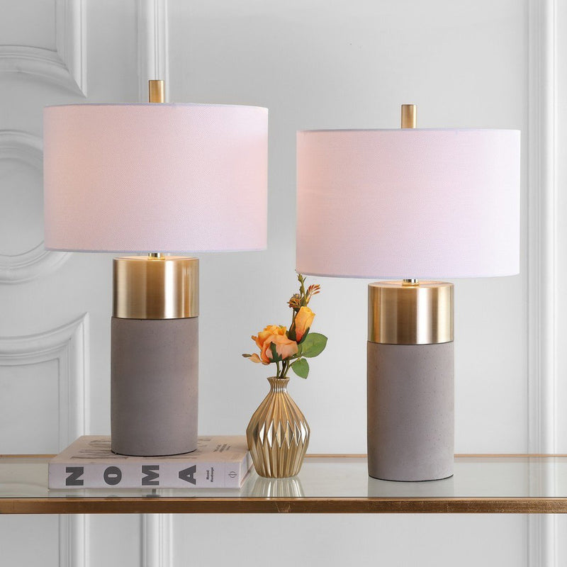 Safavieh Oliver Table Lamp Set Of 2 - Grey | Table Lamps | Modishstore