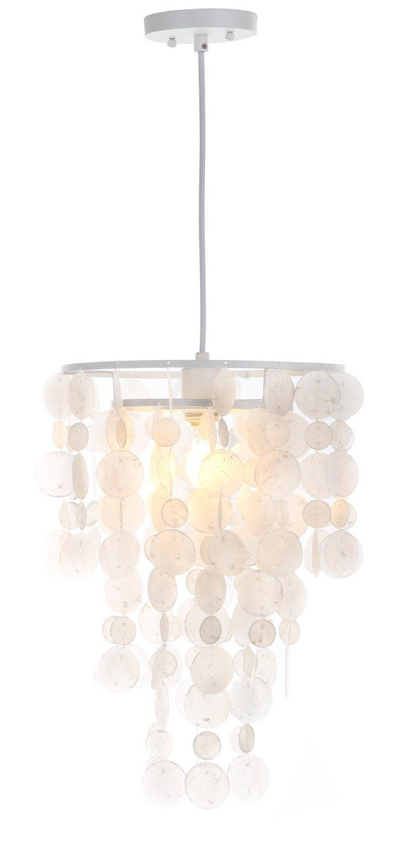 Safavieh Pearl Capiz 1 Light 13-Inch Dia Pendant - White | Pendant Lamps | Modishstore - 3