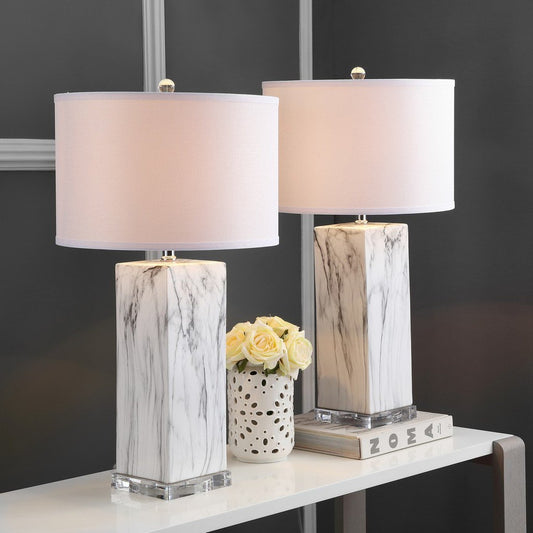 Safavieh Olympia Marble Table Lamp Set Of 2 - Black | Table Lamps | Modishstore
