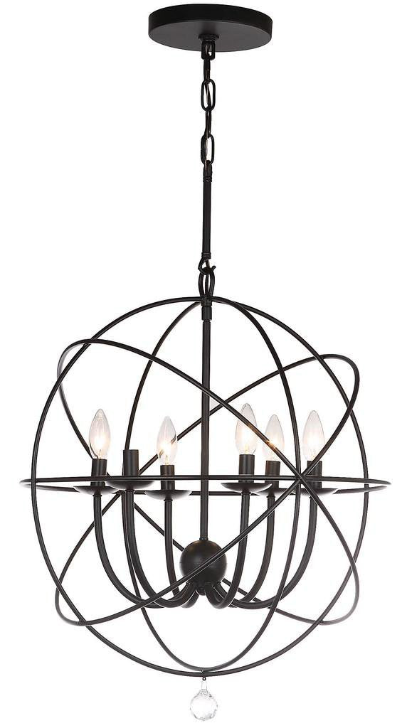 Safavieh Evie 22 Inch-Dia Adjustable Chandelier - Black | Chandeliers | Modishstore - 3