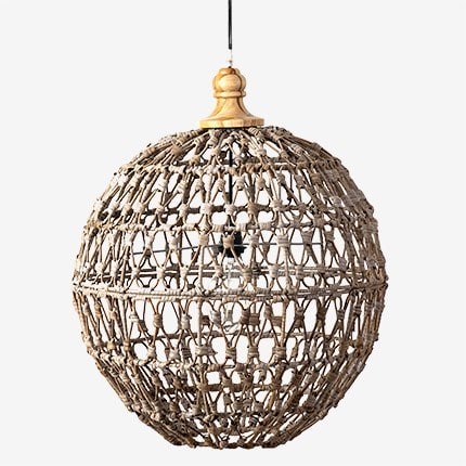 Salvadore Rattan Round Hanging Lamp KD by Jeffan | Pendant Lamps | Modishstore - 4