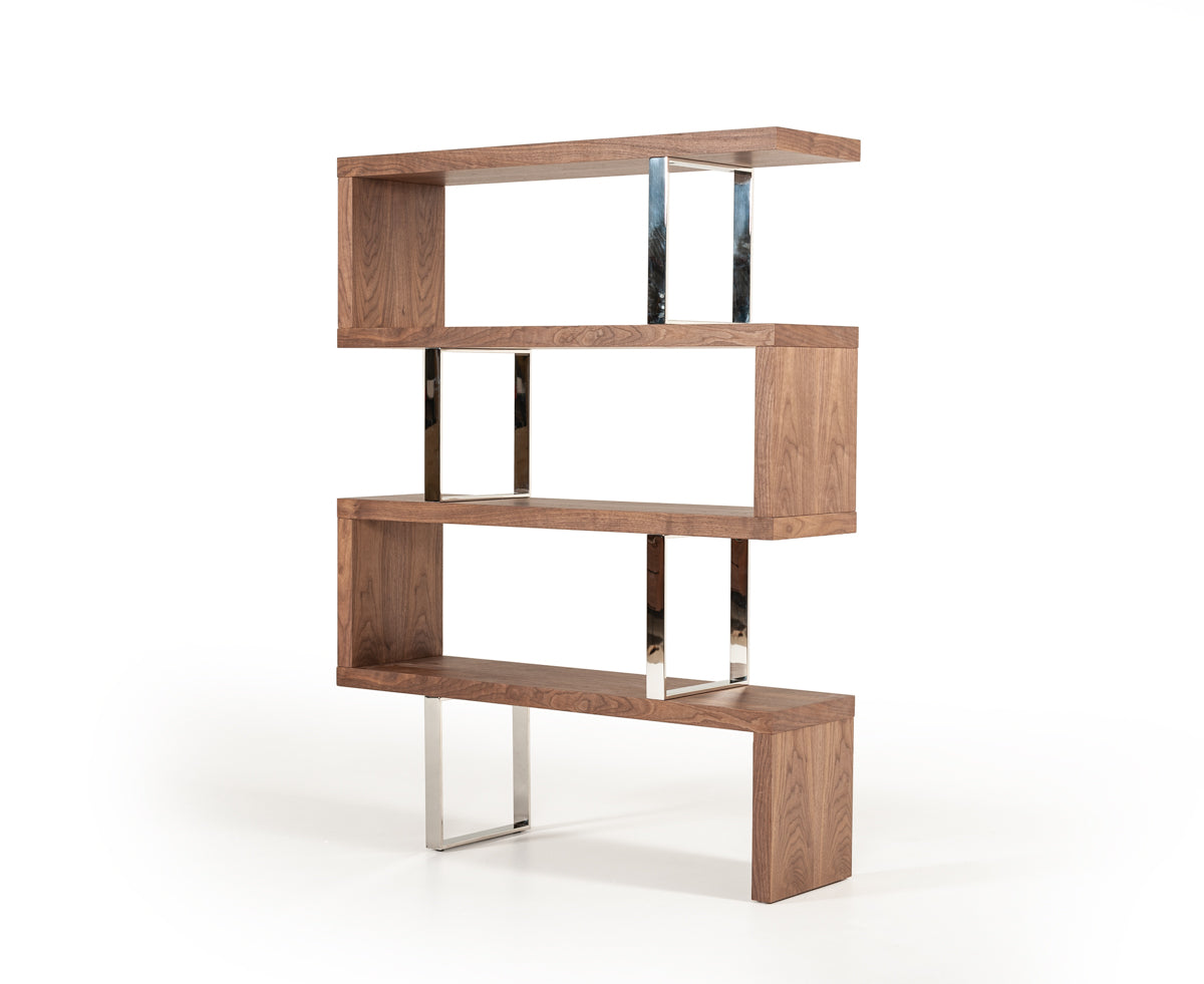Modrest Maze Modern Walnut Bookcase | Modishstore | Bookcases-2