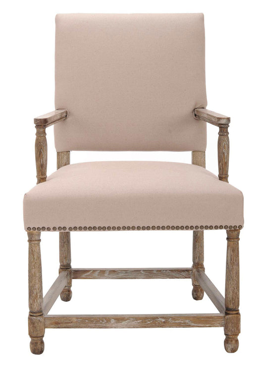 Safavieh Faxon Arm Chair W/ Brass Nail Heads | Accent Chairs |  Modishstore 