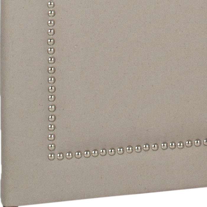 Safavieh Darcy Screen - Silver Nail Heads - Taupe | Room Divider | Modishstore - 2