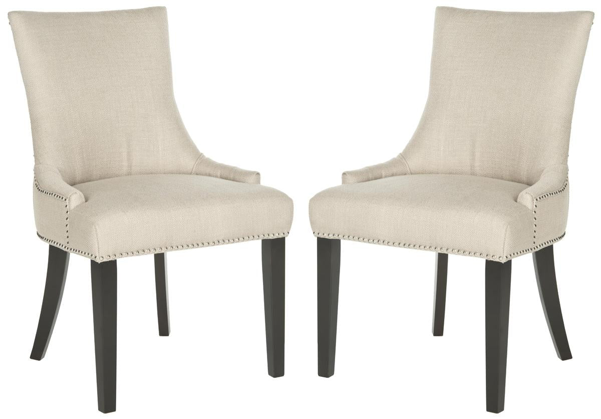Safavieh Lester 19''H Dining Chair - Silver Nail Heads | Dining Chairs | Modishstore - 1