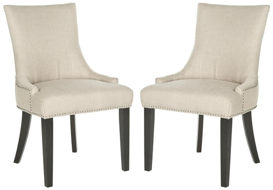 Safavieh Lester 19''H Dining Chair - Silver Nail Heads | Dining Chairs | Modishstore